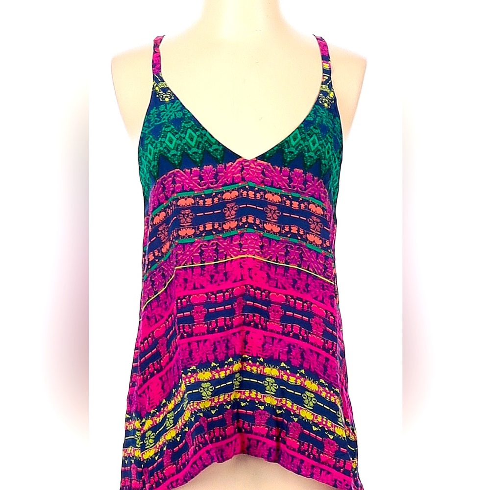 Rory Beca Silk Tank Top (slightly open back) Size S